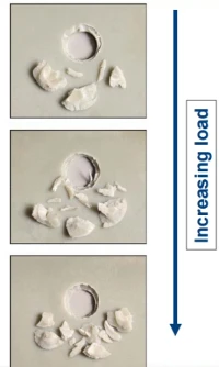 Impact on unfilled TPU causes large deformation Impact on unfilled TPU causes large deformation